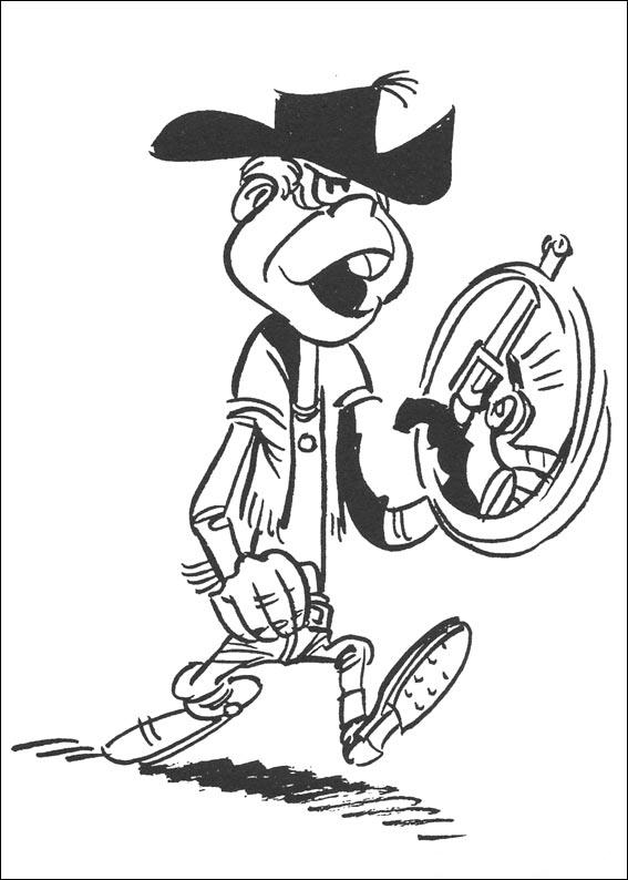 Plansa de colorat cu Lucky Luke 13 5